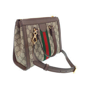 Gucci monogram Ophidia GG Shoulder Web Supreme brown Tote Bag leather